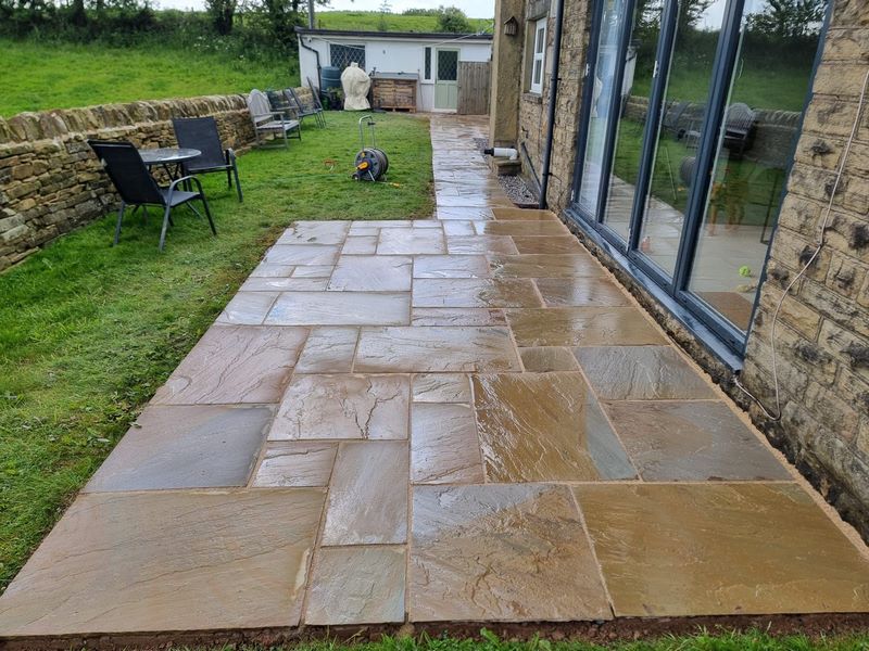 indian sandstone patio burnley 05