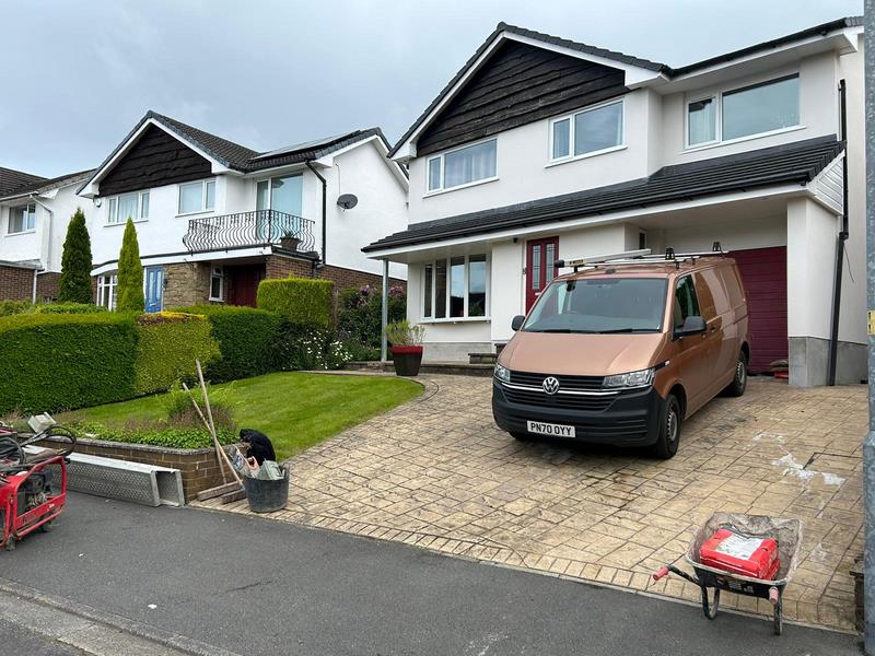 colne tarmac driveway sandstone patio garden transformation 15